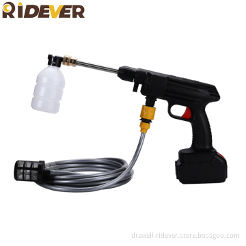 Ridever Car Washer Water Gun Car Pressure Washer Machine 21V 20000MA Stainless Steel Barrel High Pressure Gun Car Washer